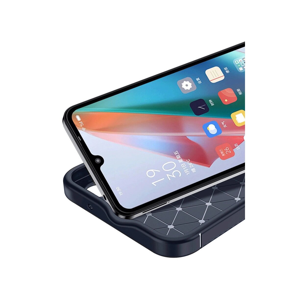 Oppo A60 Kılıf Auto Focus Karbon Kapak - Lacivert Oppo A60 Kılıf Auto Focus Karbon Kapak - Lacivert