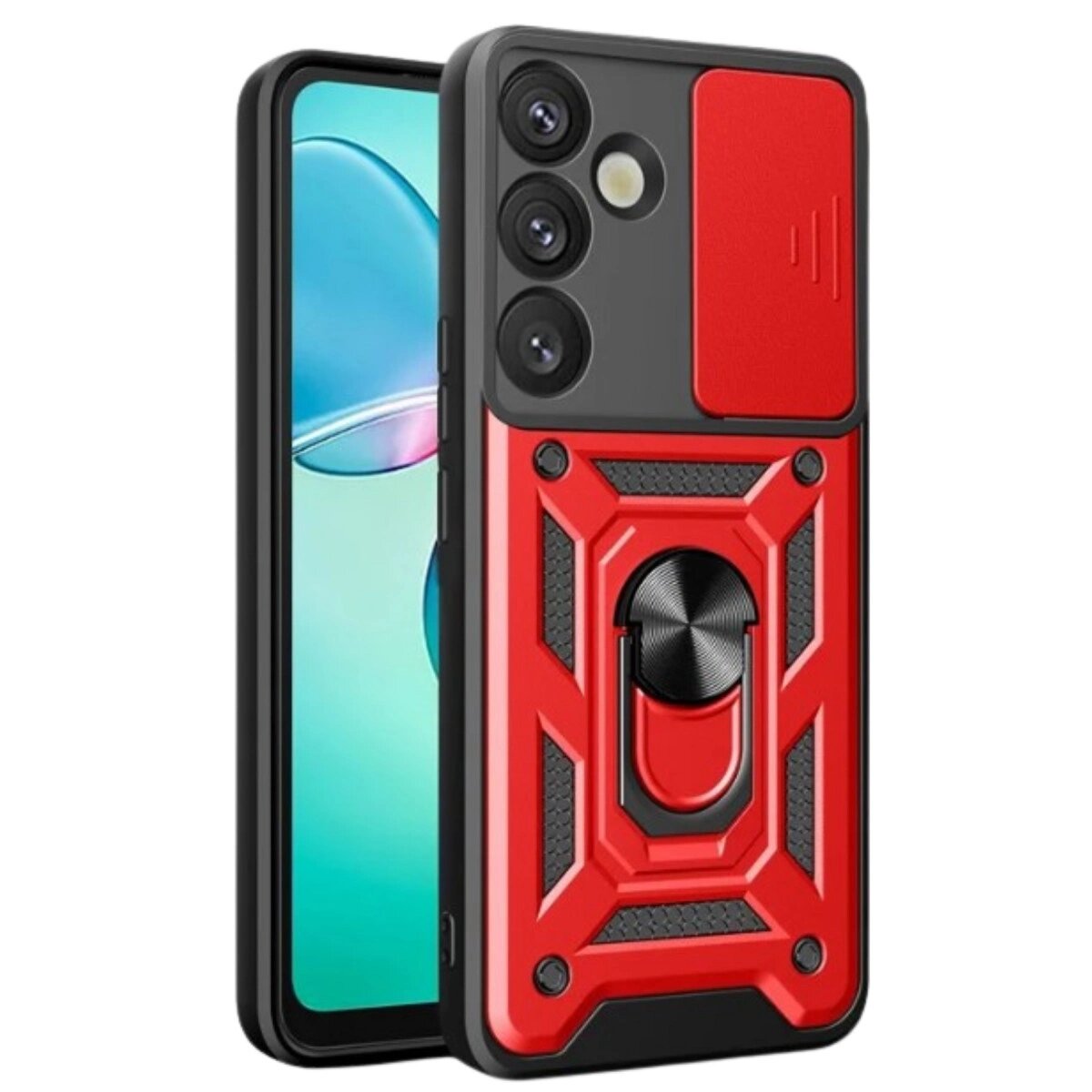 Samsung Galaxy S26 Plus Pars Lens Yüzüklü Silikon - Kırmızı Samsung Galaxy S26 Plus Pars Lens Yüzüklü Silikon - Kırmızı