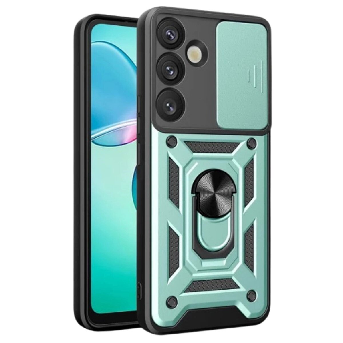 Samsung Galaxy S26 Plus Pars Lens Yüzüklü Silikon - Yeşil Samsung Galaxy S26 Plus Pars Lens Yüzüklü Silikon - Yeşil