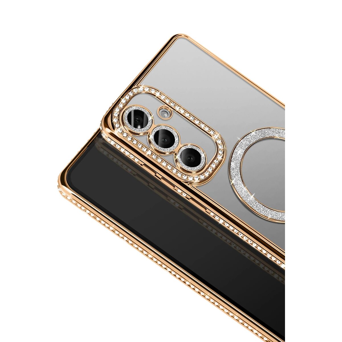 Joko Samsung Galaxy S26 Joke Simli Magneticsafe Kılıf - Gold Joko Samsung Galaxy S26 Joke Simli Magneticsafe Kılıf - Gold