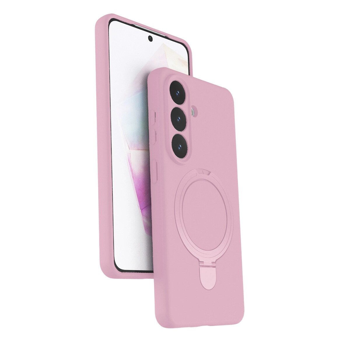 Samsung Galaxy S26 Regal Magsafe Standlı Kapak - Açık Pembe Samsung Galaxy S26 Regal Magsafe Standlı Kapak - Açık Pembe