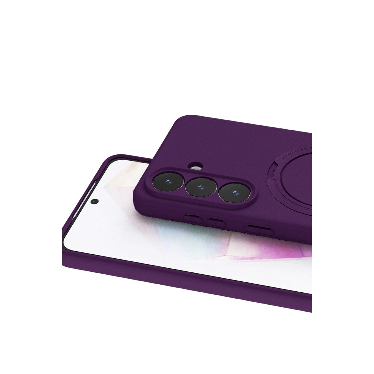 Samsung Galaxy S26 Regal Magsafe Standlı Kapak - Derin Mor Samsung Galaxy S26 Regal Magsafe Standlı Kapak - Derin Mor