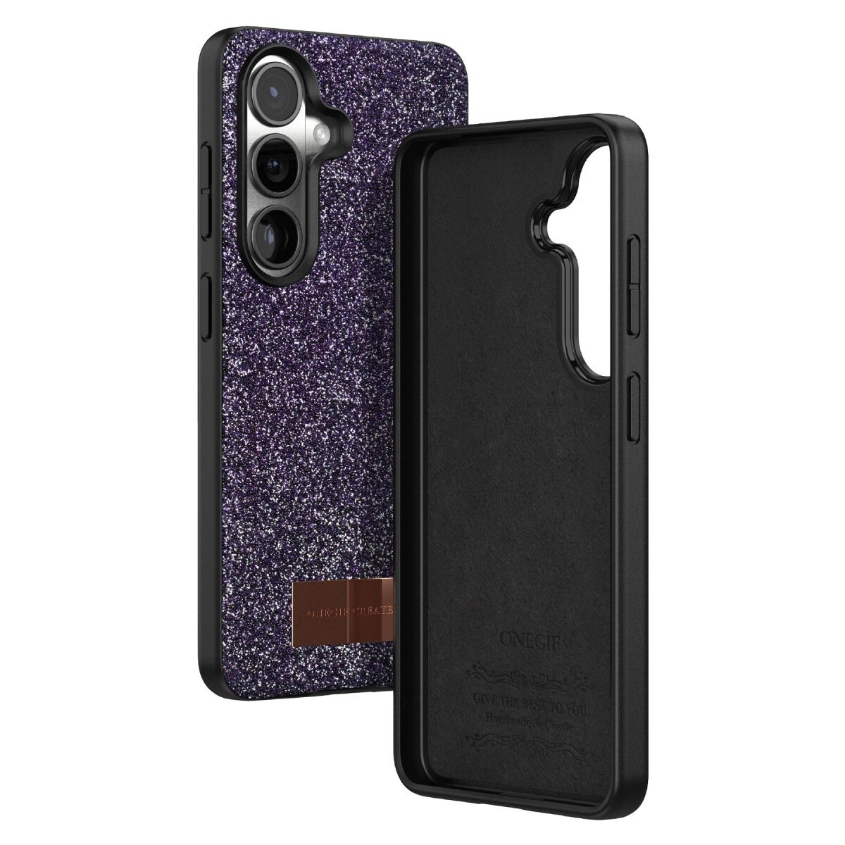 Onegif Samsung Galaxy S26 Bright Simli Kapak - Derin Mor Onegif Samsung Galaxy S26 Bright Simli Kapak - Derin Mor