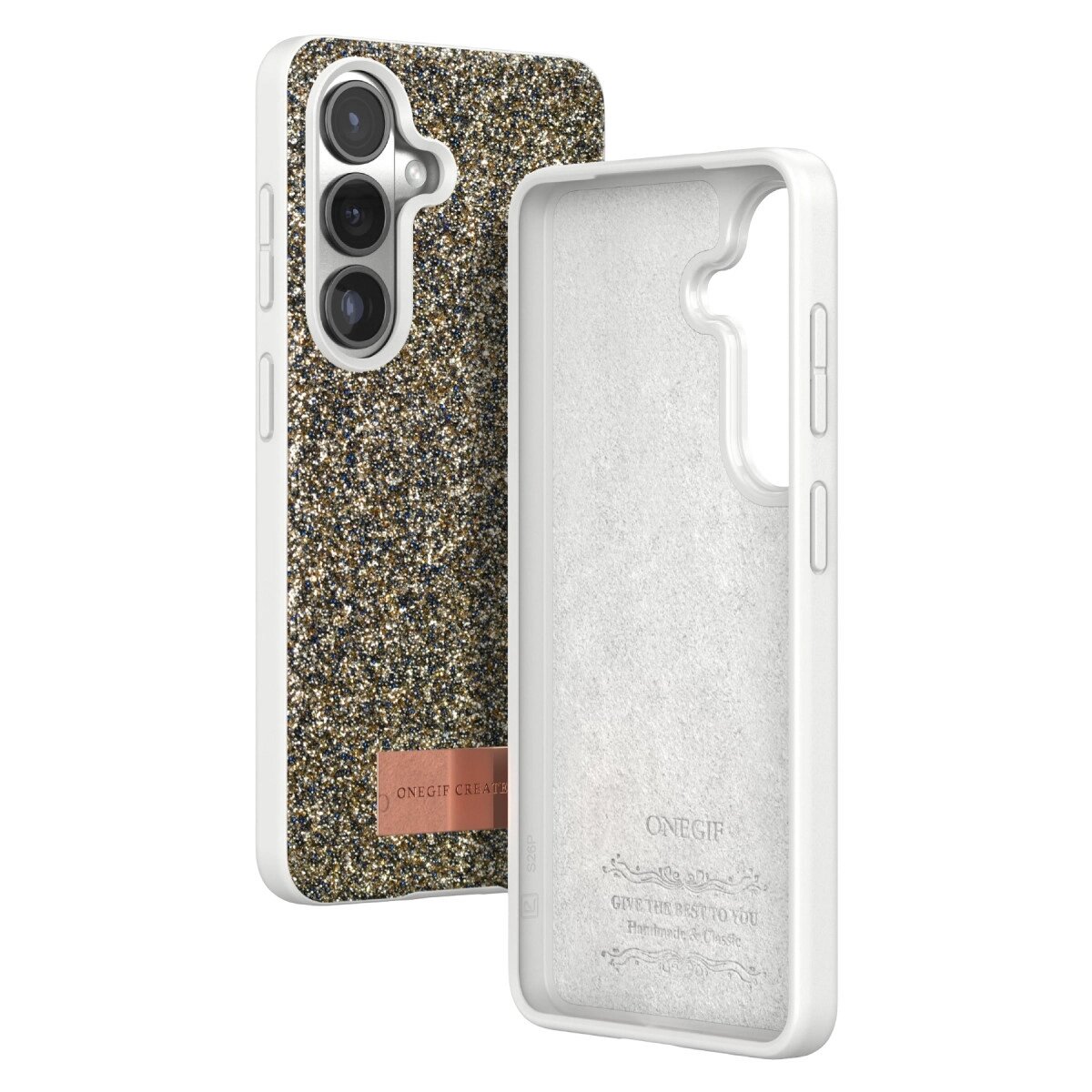 Onegif Samsung Galaxy S26 Bright Simli Kapak - Gold Onegif Samsung Galaxy S26 Bright Simli Kapak - Gold