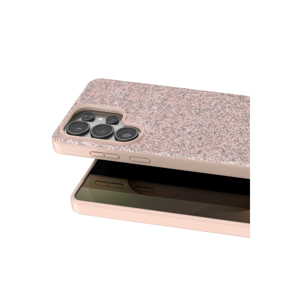 Onegif Samsung Galaxy S26 Ultra Bright Simli Kapak - Pembe Onegif Samsung Galaxy S26 Ultra Bright Simli Kapak - Pembe
