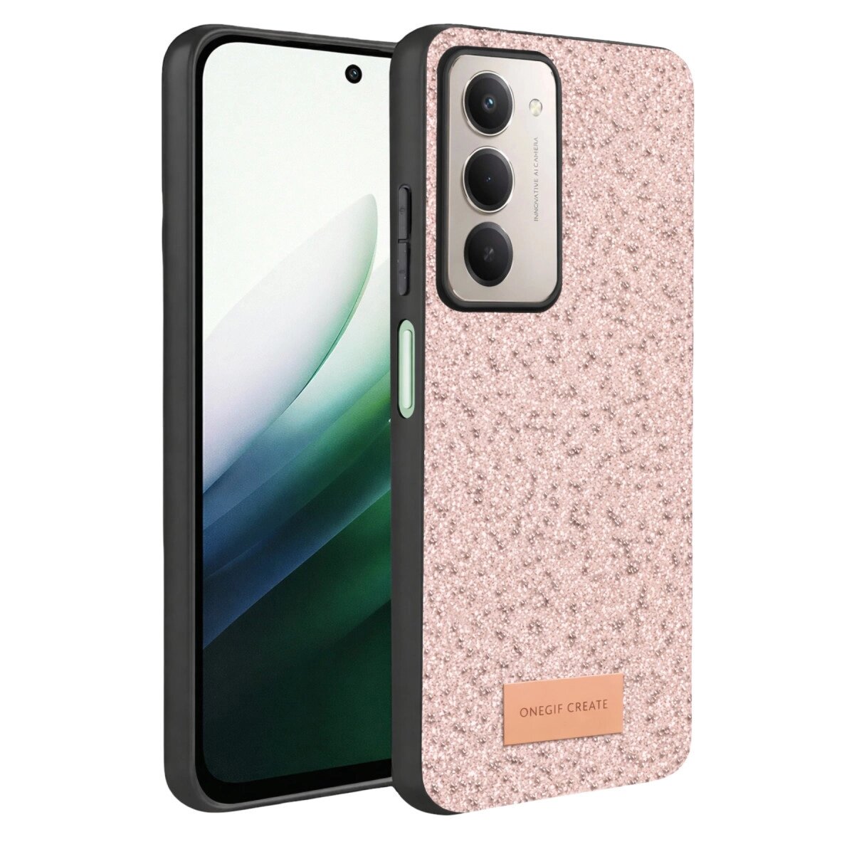 Onegif Xiaomi Redmi 15 4g Bright Simli Kapak - Pembe Onegif Xiaomi Redmi 15 4g Bright Simli Kapak - Pembe