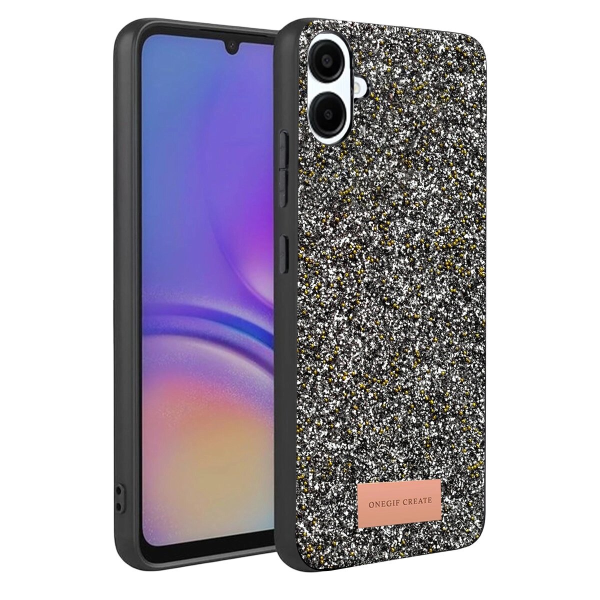 Onegif Samsung Galaxy A07 4g Bright Simli Kapak - Gold Onegif Samsung Galaxy A07 4g Bright Simli Kapak - Gold