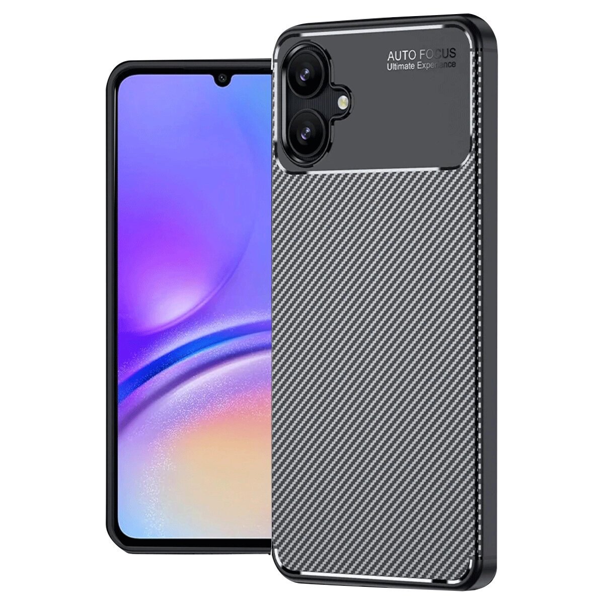 Samsung Galaxy A06 Kılıf Auto Focus Karbon Kapak - Siyah Samsung Galaxy A06 Kılıf Auto Focus Karbon Kapak - Siyah