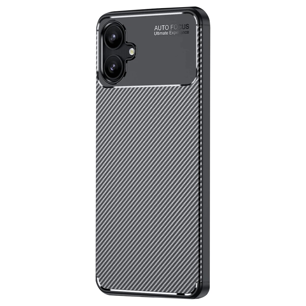 Samsung Galaxy A06 Kılıf Auto Focus Karbon Kapak - Siyah Samsung Galaxy A06 Kılıf Auto Focus Karbon Kapak - Siyah