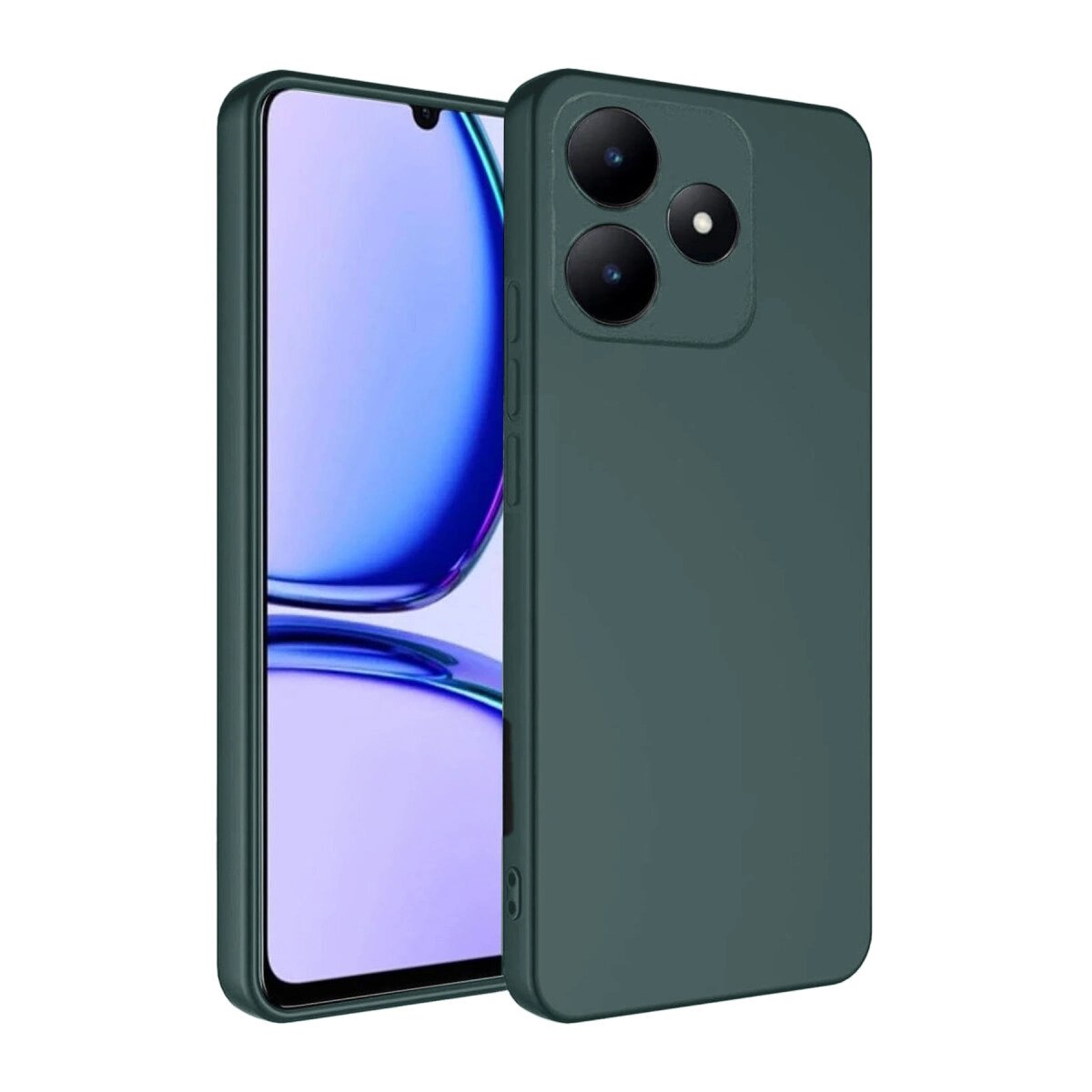 Realme C61 Kılıf First Silikon - Koyu Yeşil Realme C61 Kılıf First Silikon - Koyu Yeşil