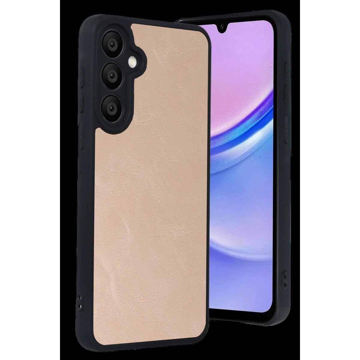 Samsung Galaxy A37 5g Aras Deri Kapak - Pudra