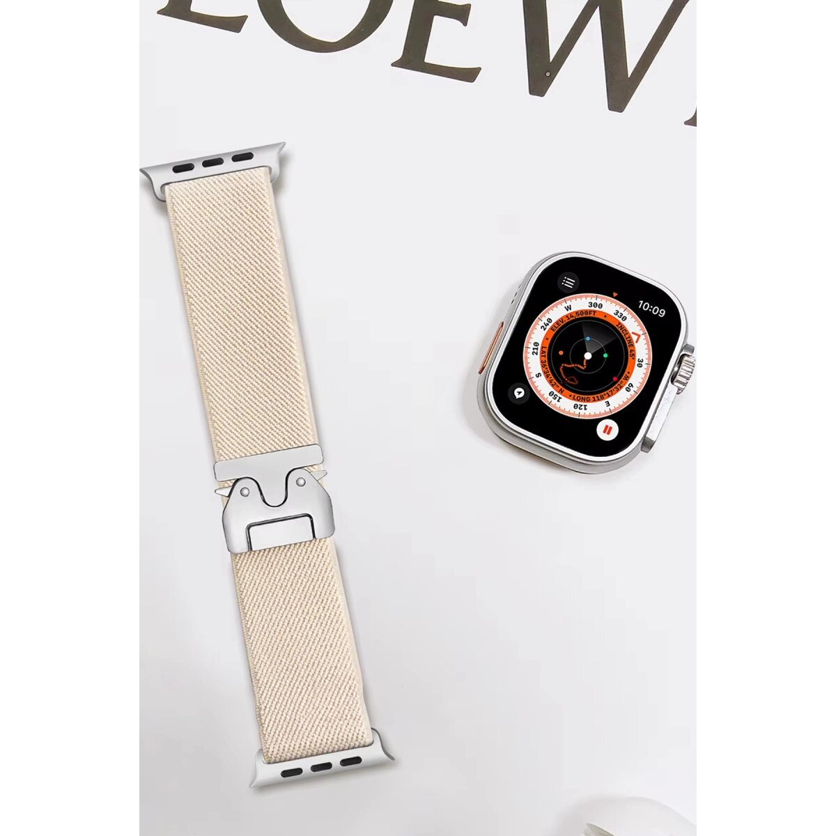 Apple Watch 42mm Forest Kumaş Kordon (saat Değildir) - Krem