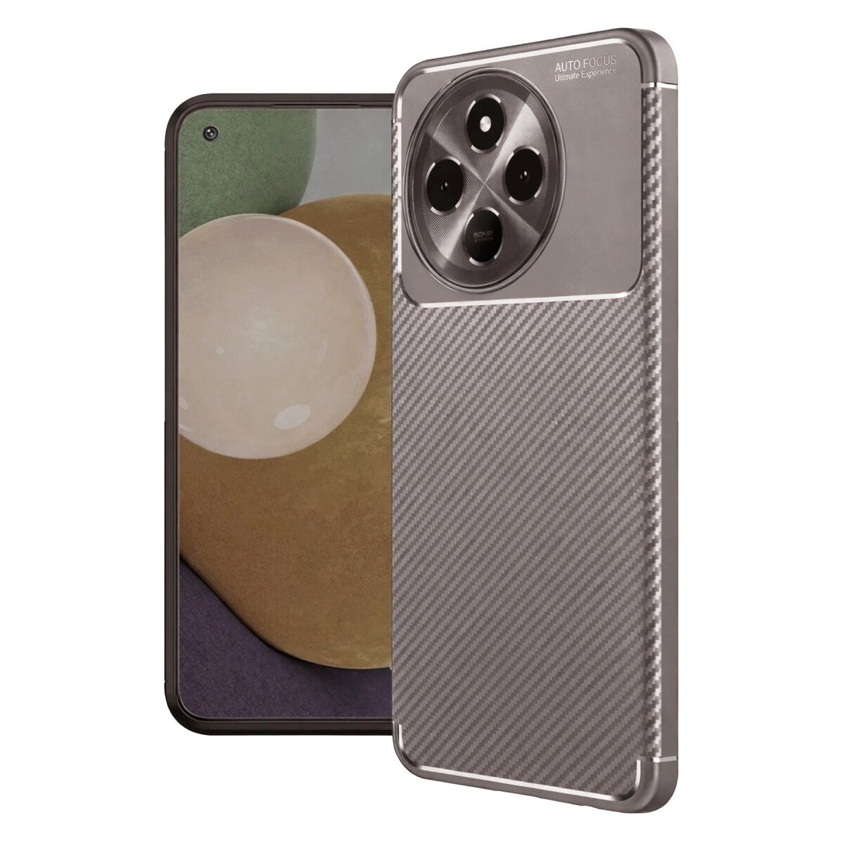 Tecno Spark 30 Pro Kılıf Auto Focus Karbon Kapak - Gri Tecno Spark 30 Pro Kılıf Auto Focus Karbon Kapak - Gri