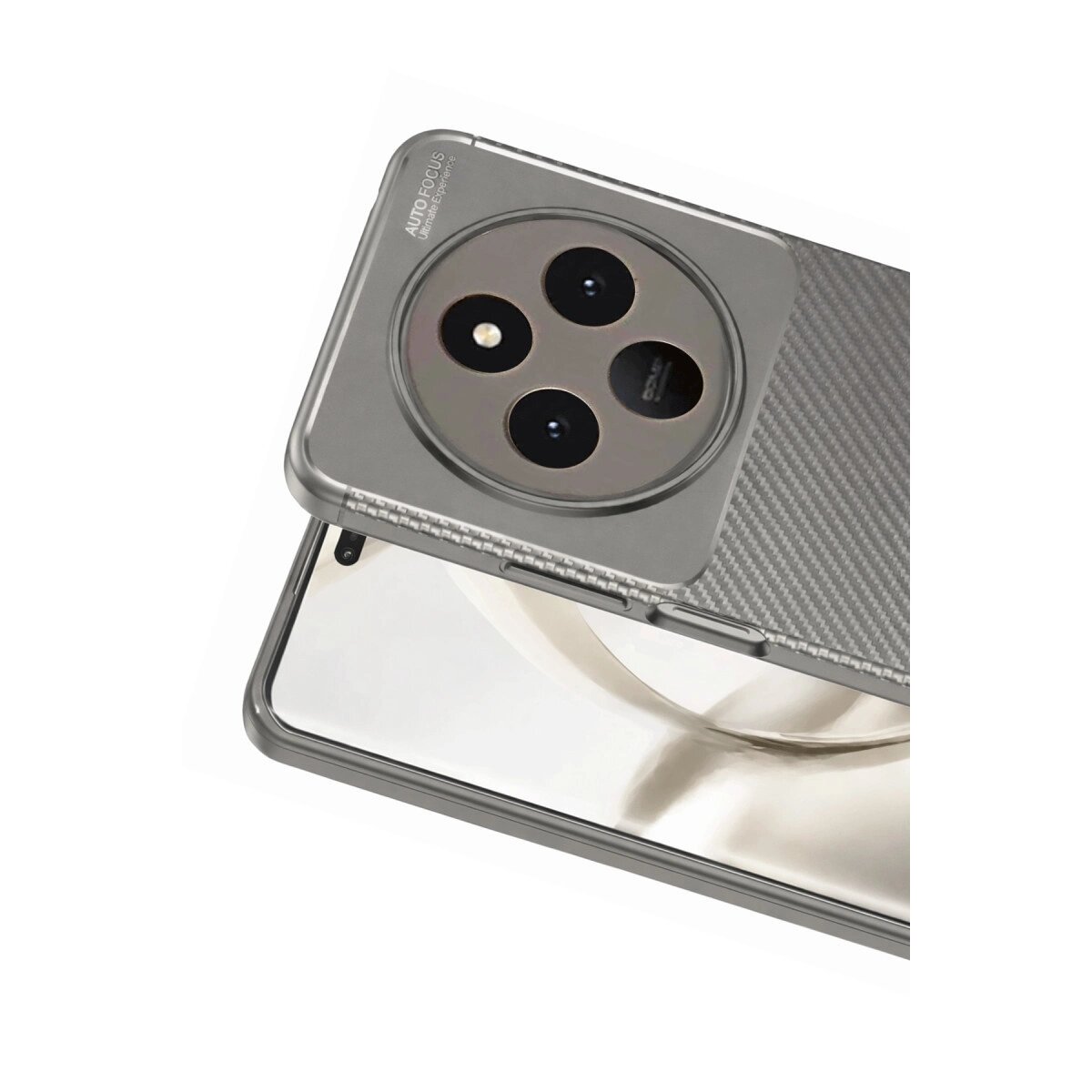Tecno Spark 30 Kılıf Auto Focus Karbon Kapak - Gri Tecno Spark 30 Kılıf Auto Focus Karbon Kapak - Gri