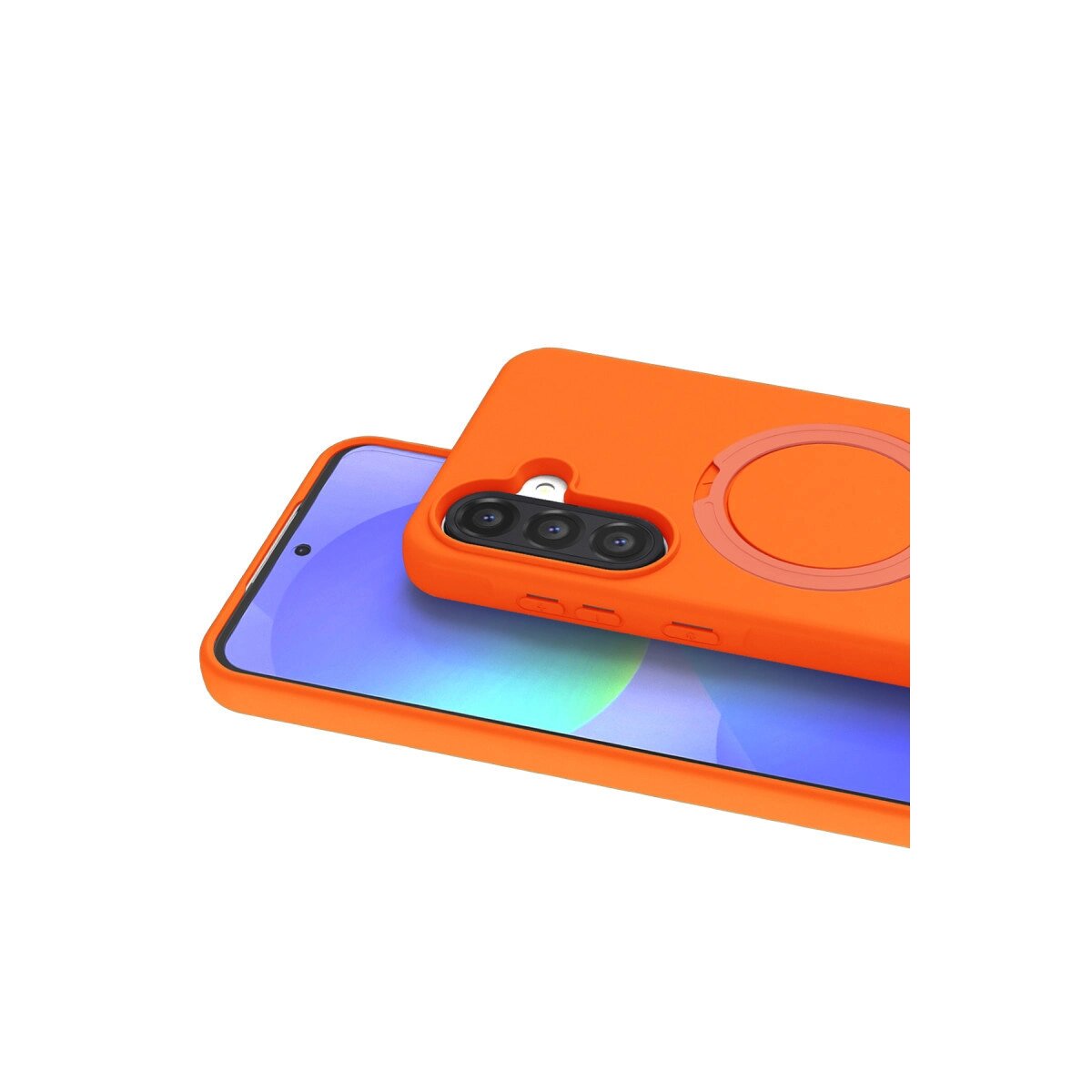 Samsung Galaxy A37 5g Regal Magsafe Standlı Kapak - Turuncu Samsung Galaxy A37 5g Regal Magsafe Standlı Kapak - Turuncu
