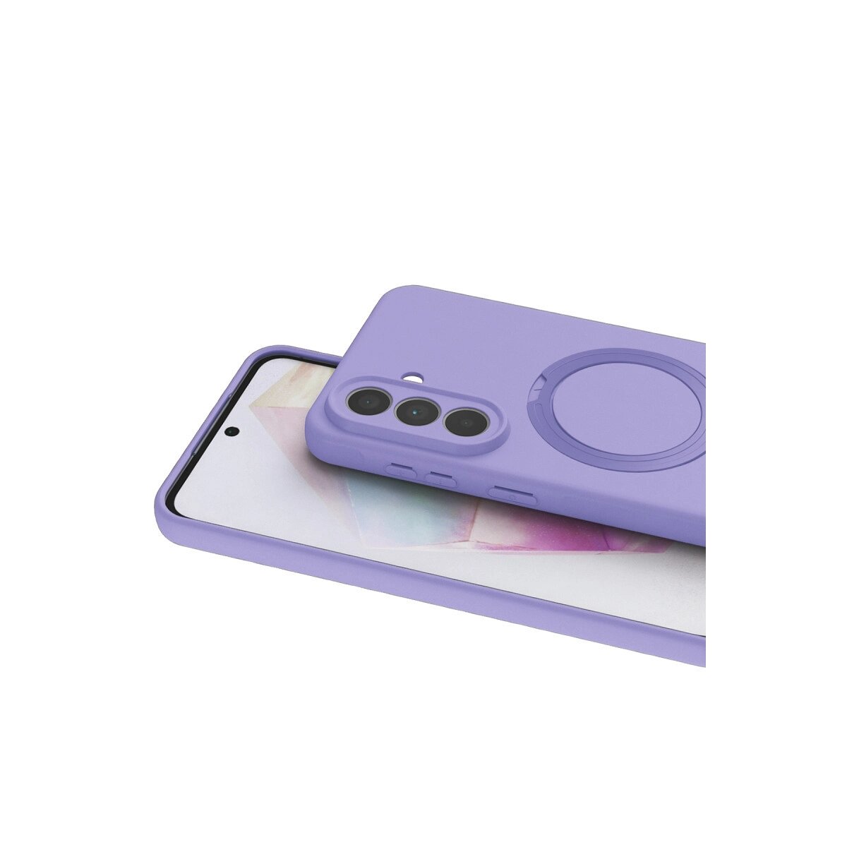 Samsung Galaxy A57 5g Regal Magsafe Standlı Kapak - Lila Samsung Galaxy A57 5g Regal Magsafe Standlı Kapak - Lila