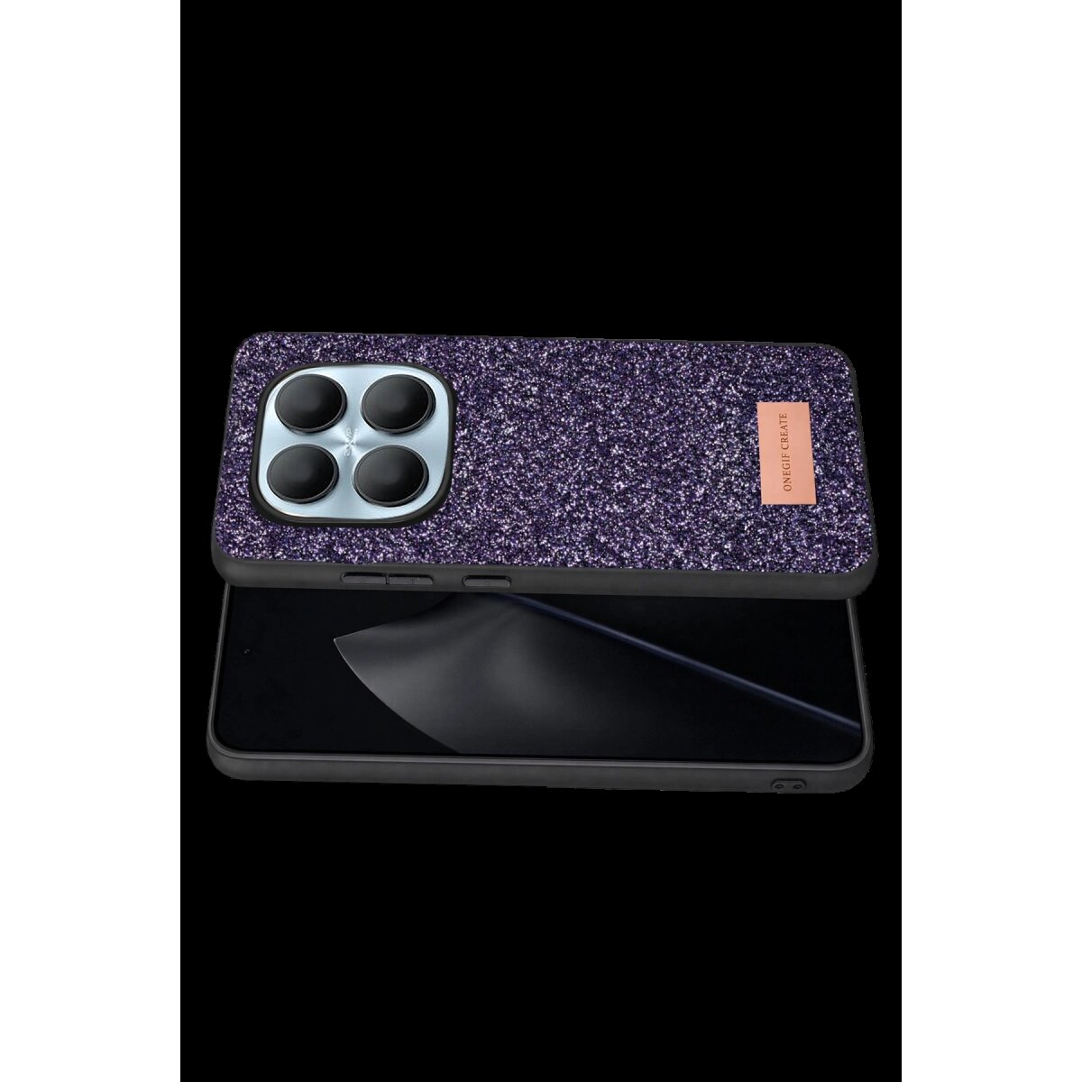 Onegif Xiaomi Redmi Note 15 4g Bright Simli Kapak - Derin Mor Onegif Xiaomi Redmi Note 15 4g Bright Simli Kapak - Derin Mor