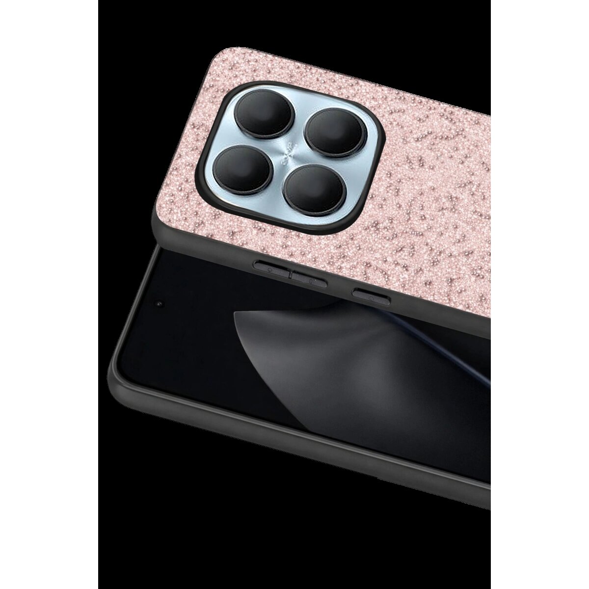 Onegif Xiaomi Redmi Note 15 4g Bright Simli Kapak - Pembe Onegif Xiaomi Redmi Note 15 4g Bright Simli Kapak - Pembe