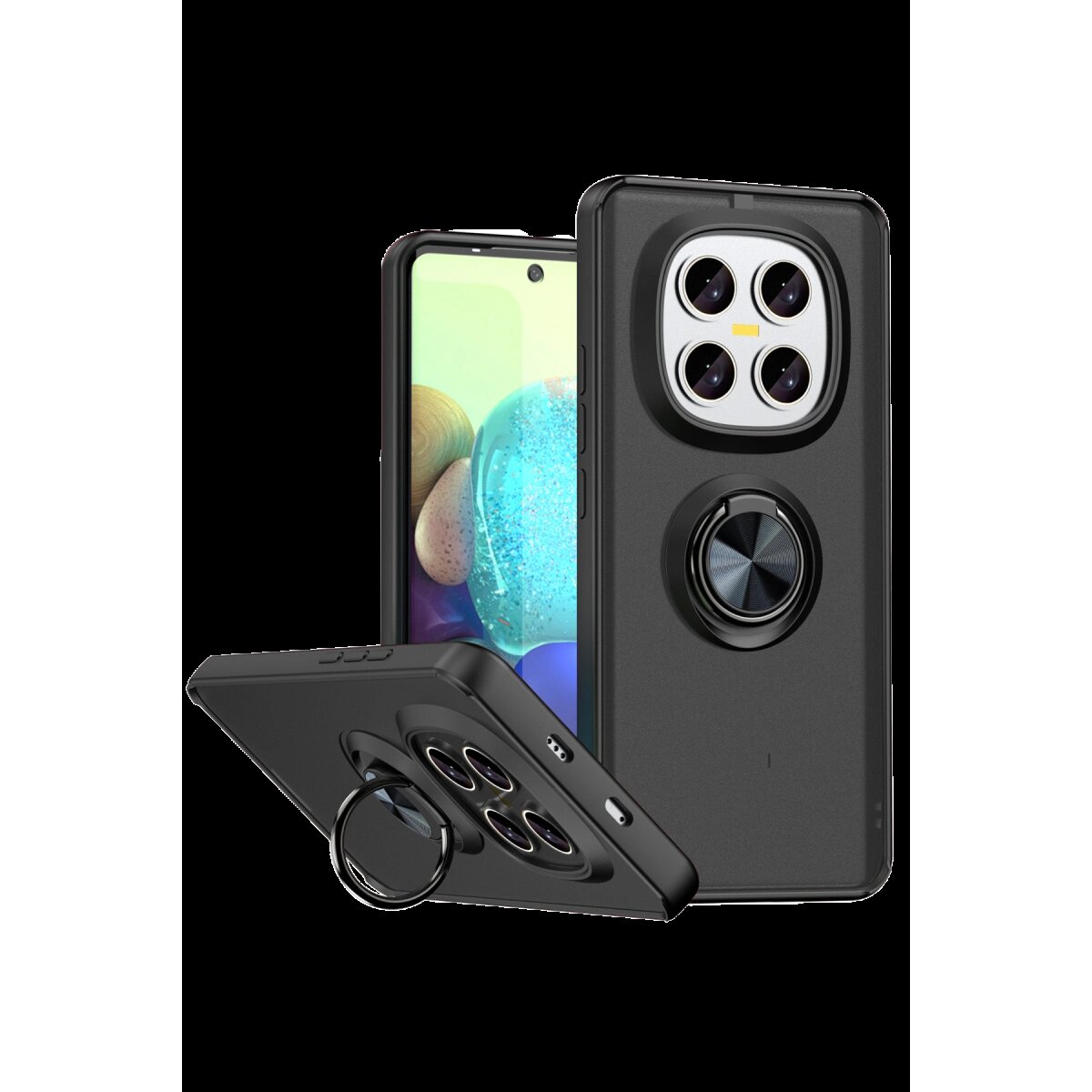Xiaomi Redmi Note 15 Pro 5g Montreal Yüzüklü Silikon Kapak - Siyah Xiaomi Redmi Note 15 Pro 5g Montreal Yüzüklü Silikon Kapak - Siyah