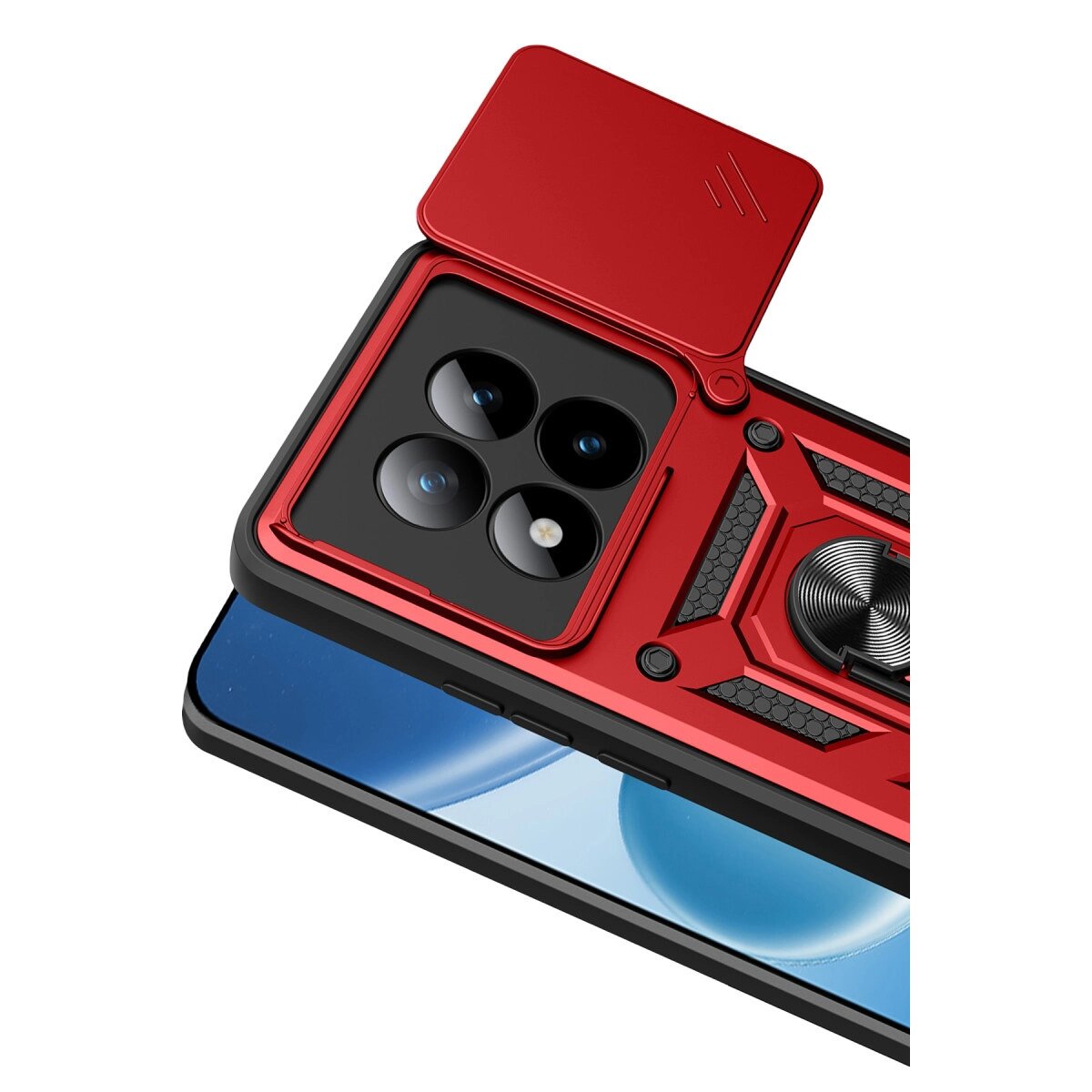 Xiaomi Redmi Note 15 Pro Plus 5g Pars Lens Yüzüklü Silikon - Kırmızı Xiaomi Redmi Note 15 Pro Plus 5g Pars Lens Yüzüklü Silikon - Kırmızı
