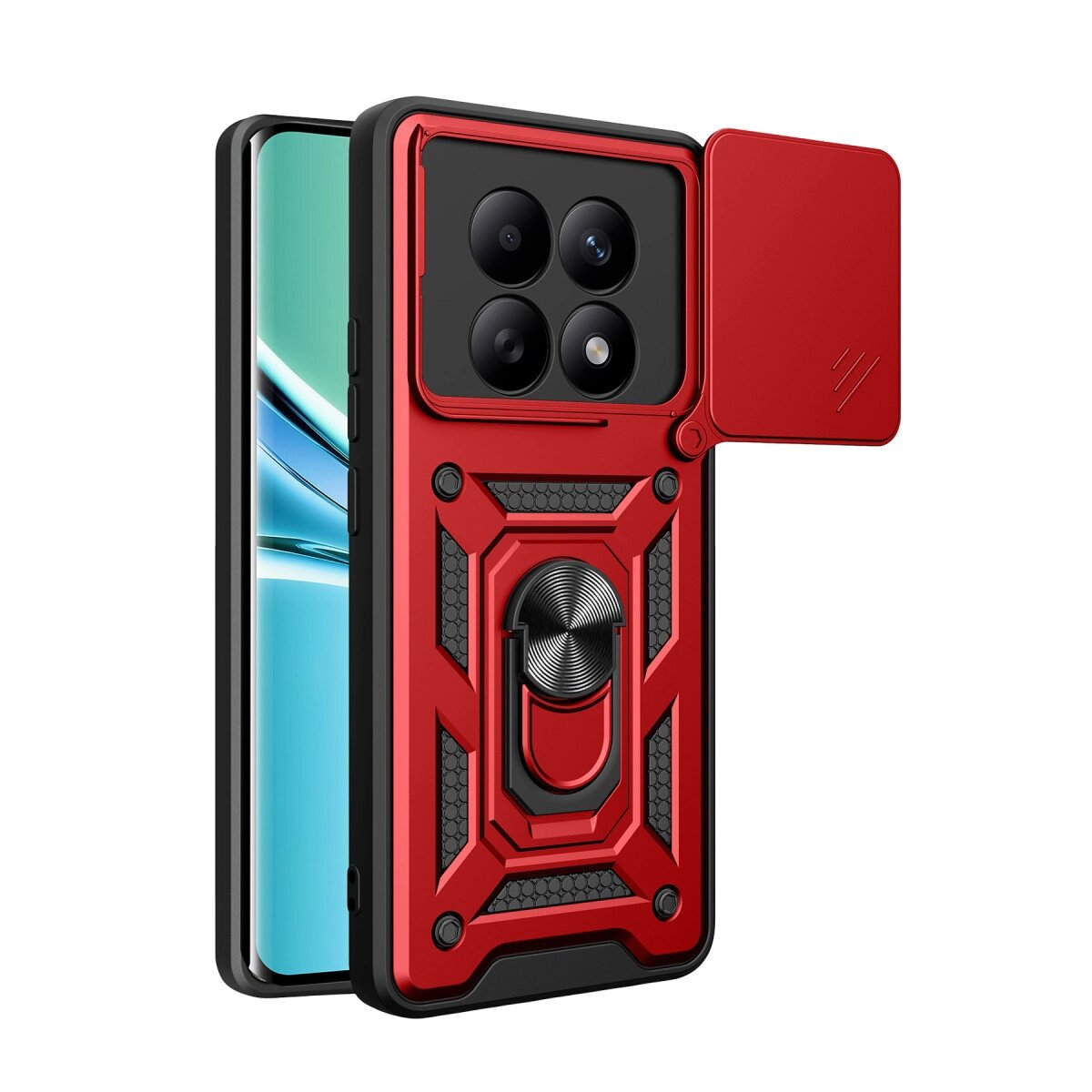 Xiaomi Redmi Note 15 4g Pars Lens Yüzüklü Silikon - Kırmızı Xiaomi Redmi Note 15 4g Pars Lens Yüzüklü Silikon - Kırmızı