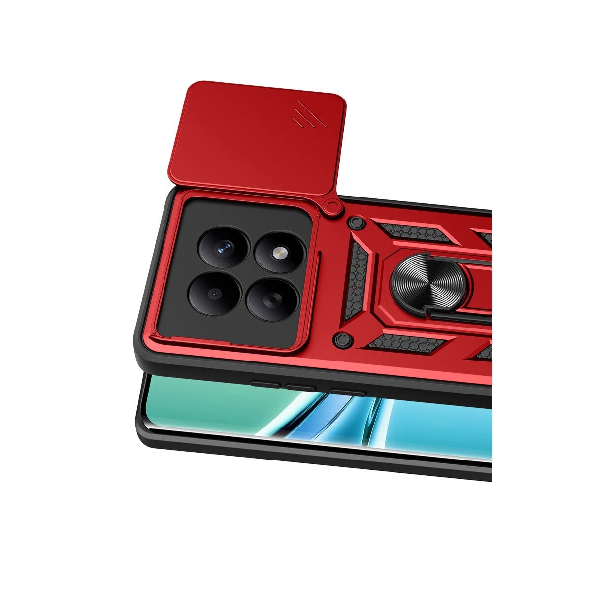 Xiaomi Redmi Note 15 4g Pars Lens Yüzüklü Silikon - Kırmızı Xiaomi Redmi Note 15 4g Pars Lens Yüzüklü Silikon - Kırmızı
