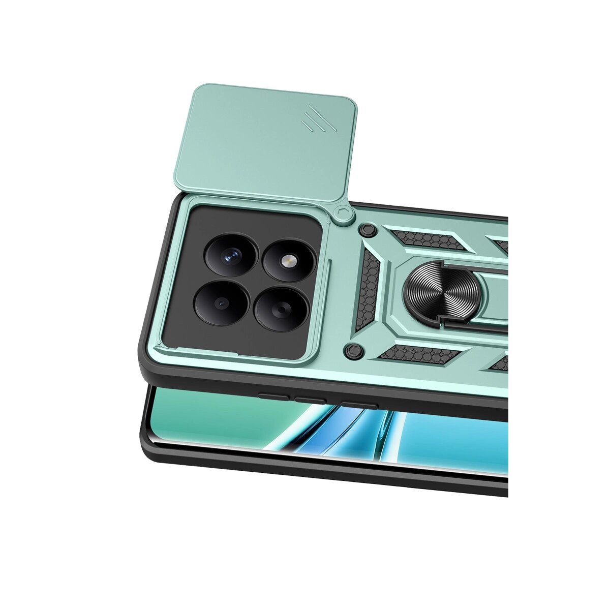 Xiaomi Redmi Note 15 4g Pars Lens Yüzüklü Silikon - Yeşil Xiaomi Redmi Note 15 4g Pars Lens Yüzüklü Silikon - Yeşil