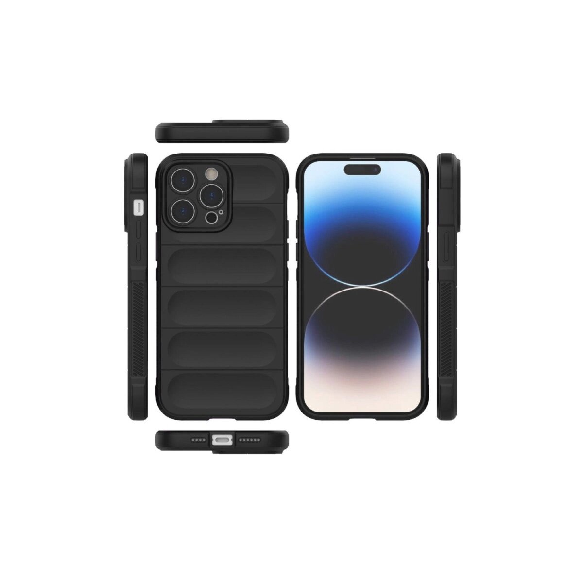 Apple İphone 16 Pro Max Kılıf Optimum Silikon - Siyah Apple İphone 16 Pro Max Kılıf Optimum Silikon - Siyah