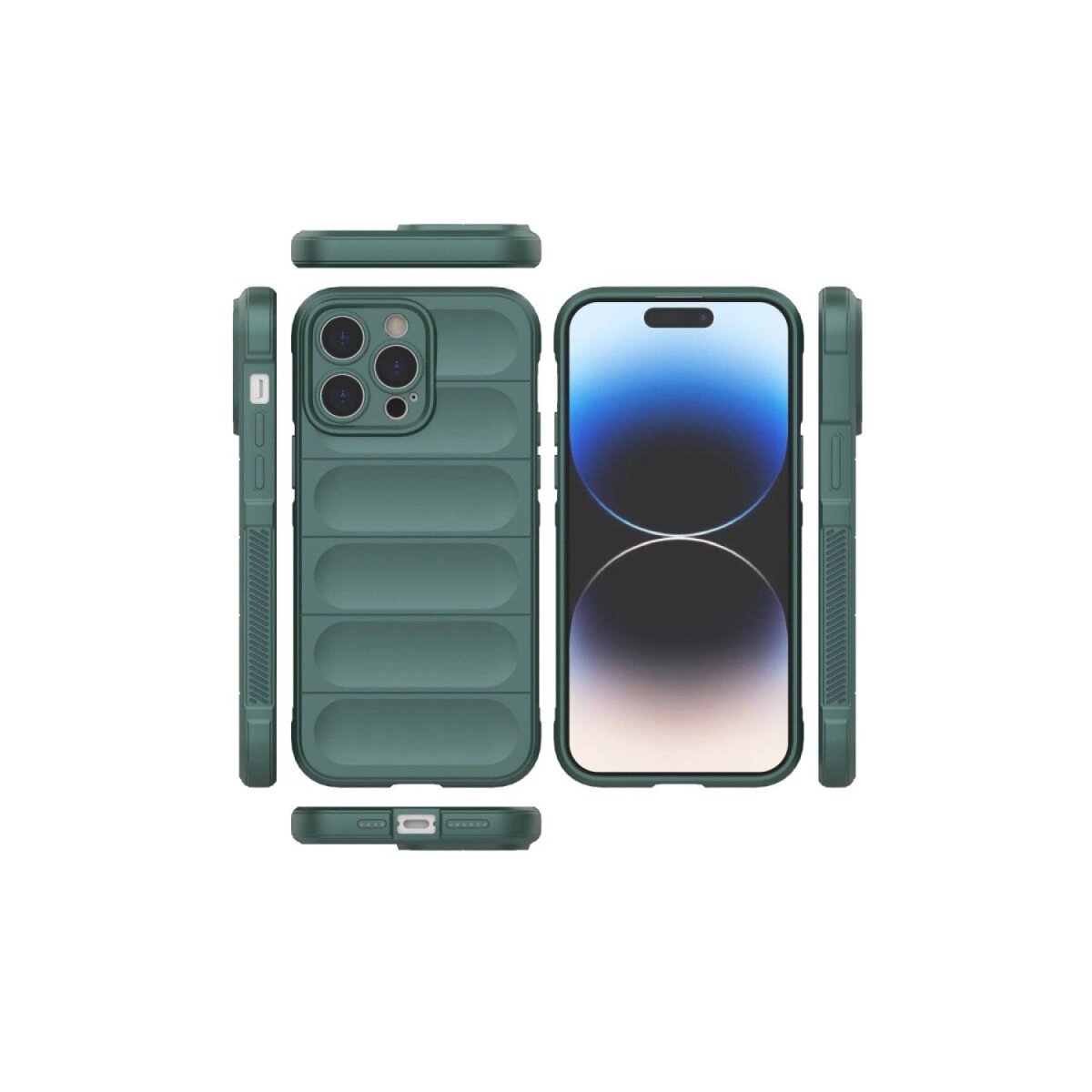 Apple İphone 16 Pro Max Kılıf Optimum Silikon - Koyu Yeşil Apple İphone 16 Pro Max Kılıf Optimum Silikon - Koyu Yeşil