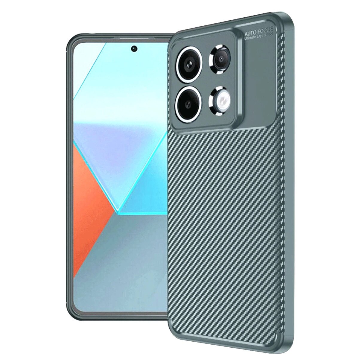 Xiaomi Redmi Note 13 Pro 4g Kılıf Auto Focus Karbon Kapak - Gri Xiaomi Redmi Note 13 Pro 4g Kılıf Auto Focus Karbon Kapak - Gri