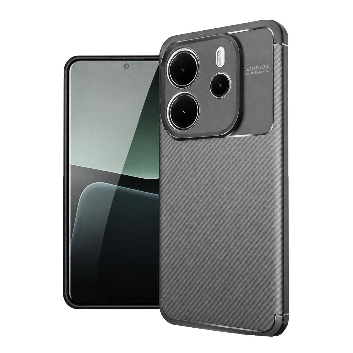 Xiaomi Redmi Note 14 4g Kılıf Auto Focus Karbon Kapak - Gri Xiaomi Redmi Note 14 4g Kılıf Auto Focus Karbon Kapak - Gri