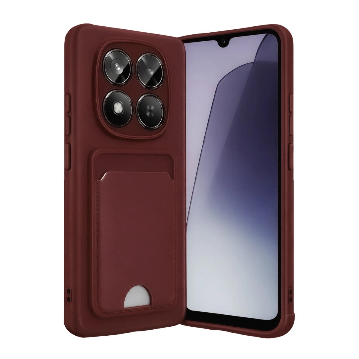 Xiaomi Redmi Note 15 Pro 5g Kelvin Kartvizitli Silikon - Bordo Xiaomi Redmi Note 15 Pro 5g Kelvin Kartvizitli Silikon - Bordo