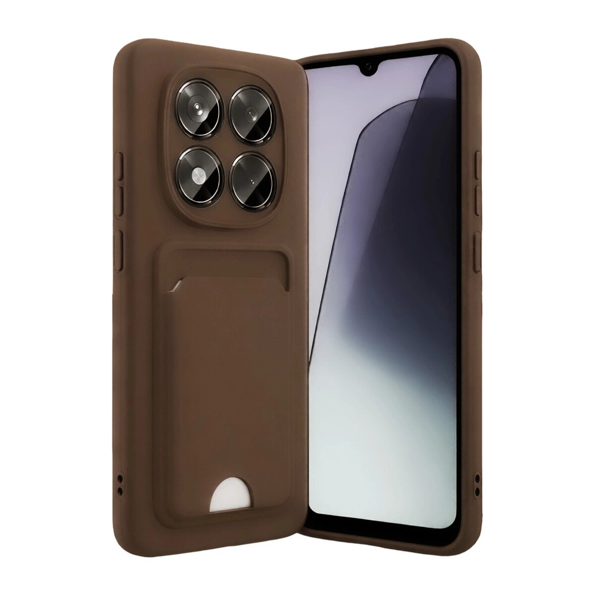 Xiaomi Redmi Note 15 4g Kelvin Kartvizitli Silikon - Kahverengi Xiaomi Redmi Note 15 4g Kelvin Kartvizitli Silikon - Kahverengi