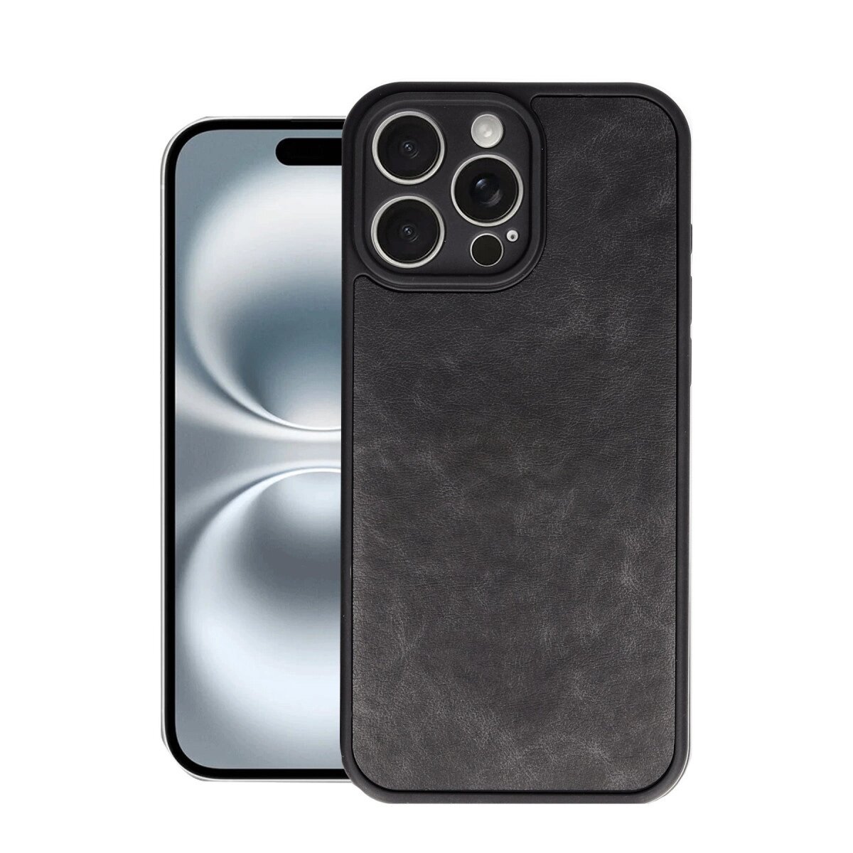 Apple İphone 16 Pro Kılıf Aras Deri Kapak - Siyah Apple İphone 16 Pro Kılıf Aras Deri Kapak - Siyah