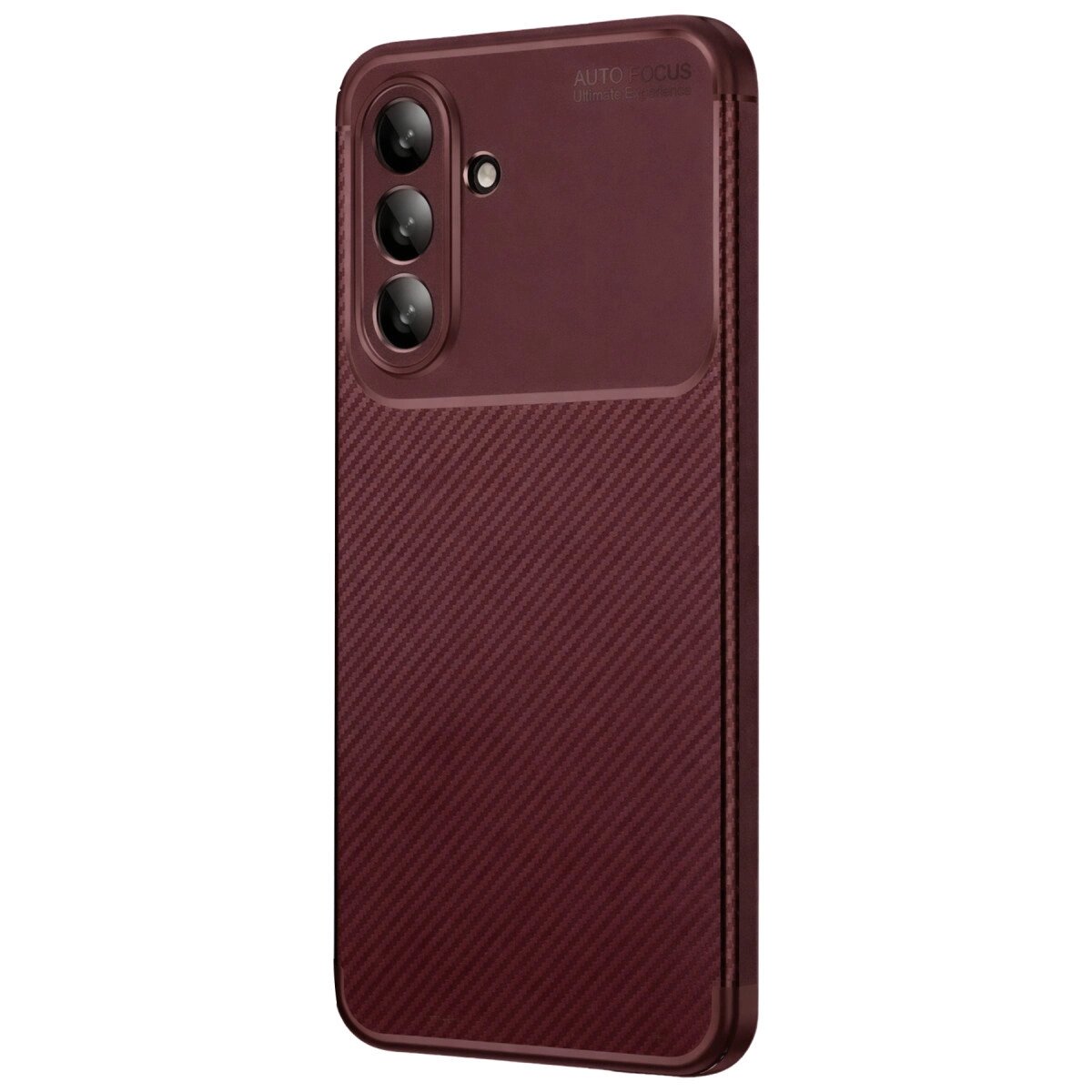 Samsung Galaxy A36 Kılıf Auto Focus Karbon Kapak - Bordo Samsung Galaxy A36 Kılıf Auto Focus Karbon Kapak - Bordo