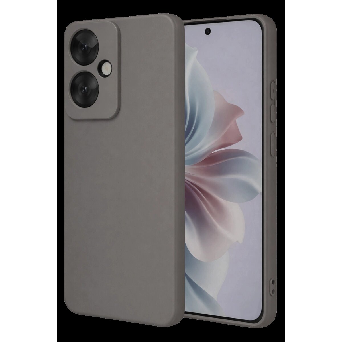 Oppo Reno 11f Kılıf First Silikon - Gri Oppo Reno 11f Kılıf First Silikon - Gri