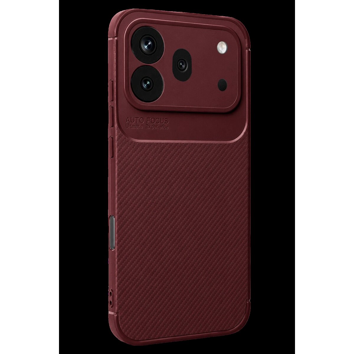 Huawei Honor 600 Pro Auto Focus Karbon Kapak - Bordo Huawei Honor 600 Pro Auto Focus Karbon Kapak - Bordo