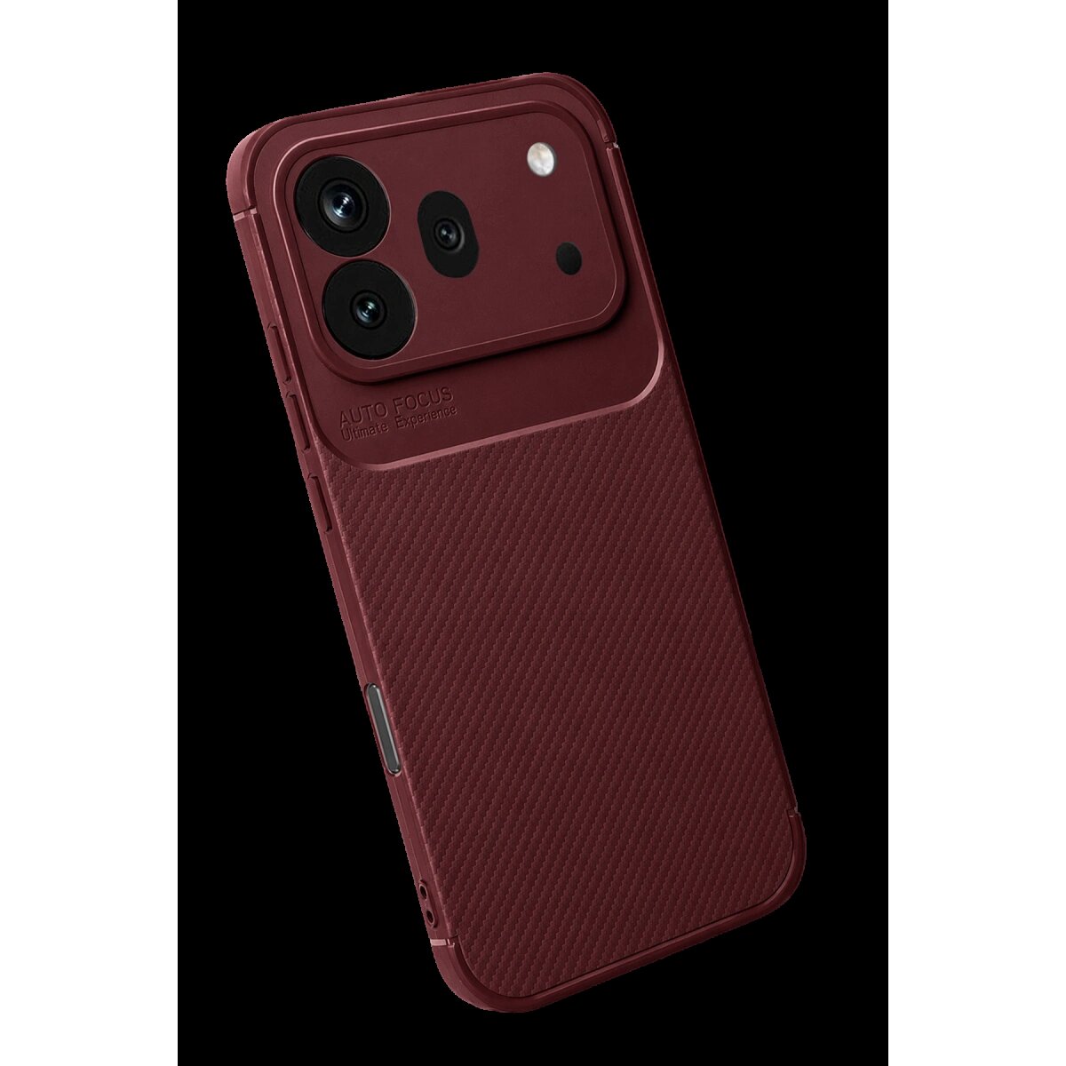 Huawei Honor 600 Pro Auto Focus Karbon Kapak - Bordo Huawei Honor 600 Pro Auto Focus Karbon Kapak - Bordo
