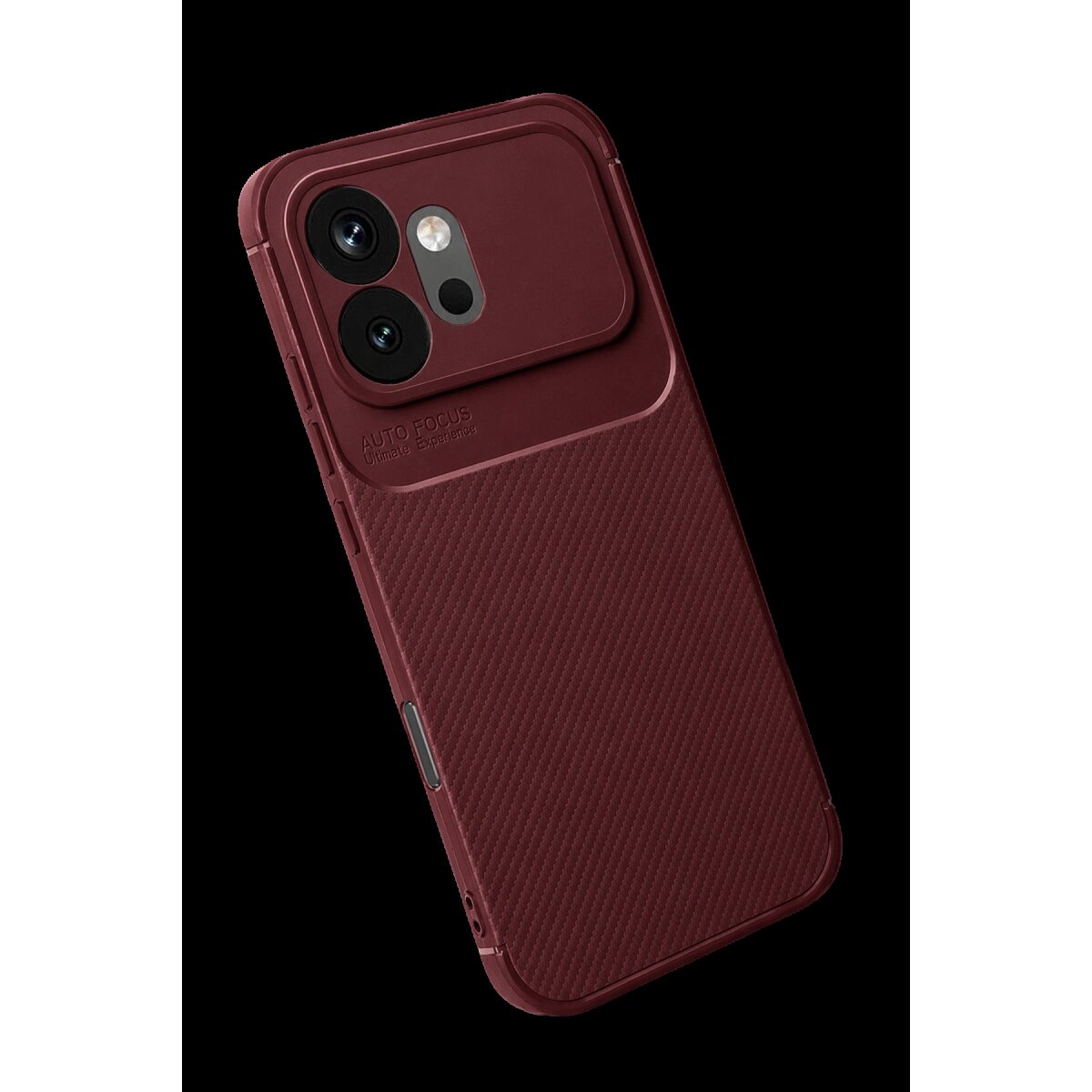Huawei Honor 600 Auto Focus Karbon Kapak - Bordo Huawei Honor 600 Auto Focus Karbon Kapak - Bordo