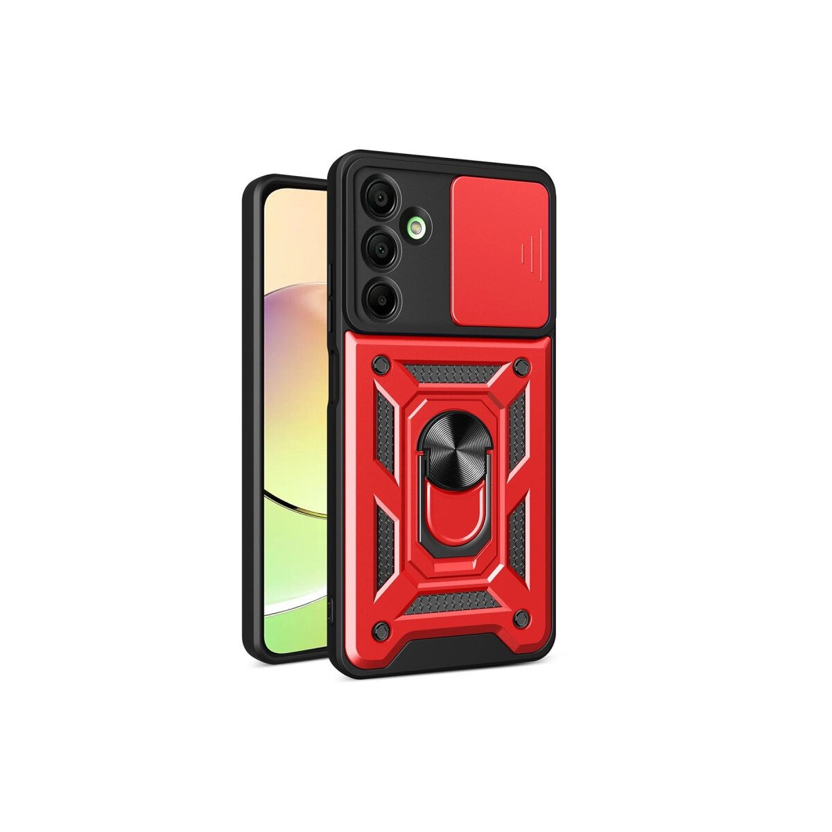 Galaxy A16 5g Kılıf Pars Lens Yüzüklü  - Kırmızı