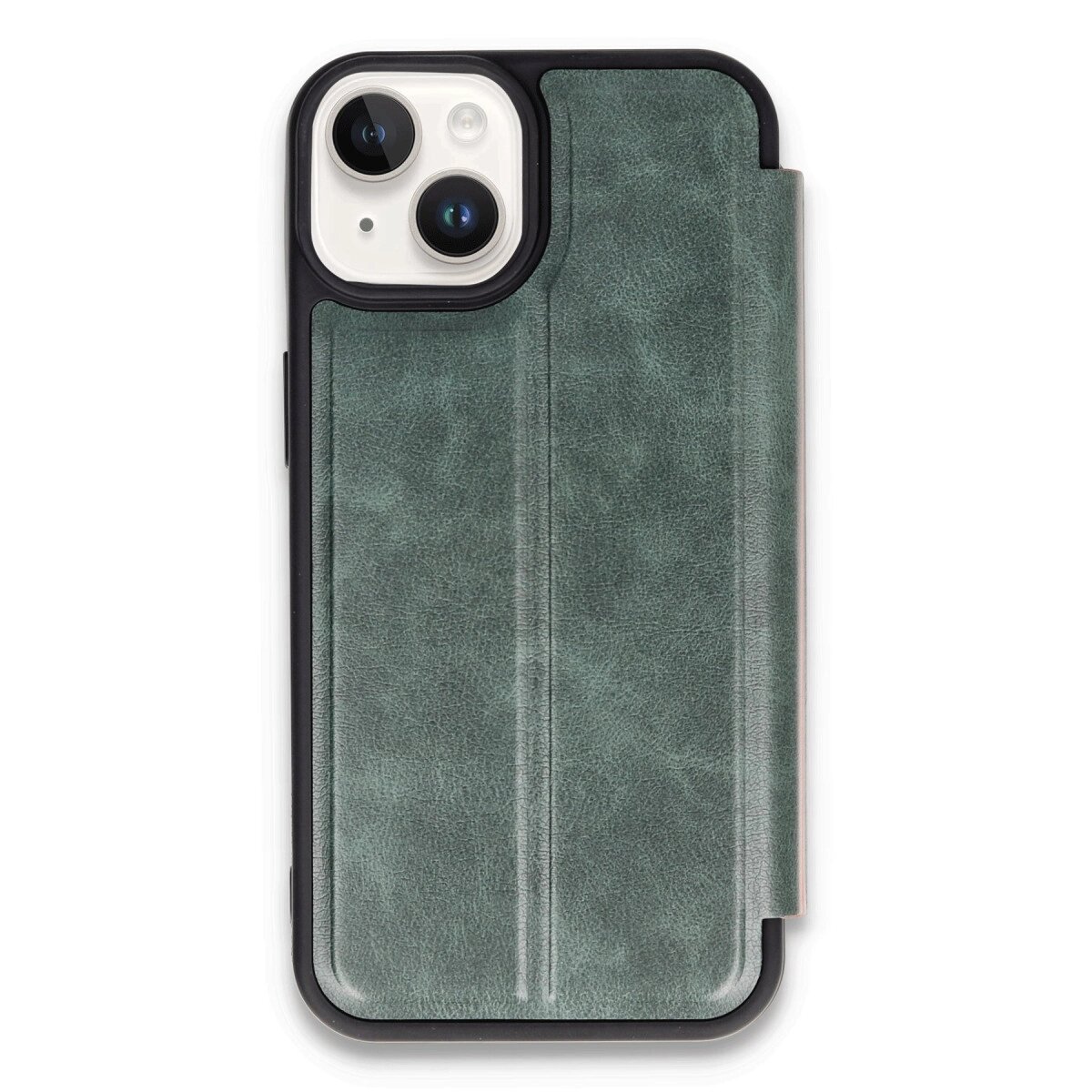 Apple İphone 14 Kılıf Flip Cover - Koyu Yeşil Apple İphone 14 Kılıf Flip Cover - Koyu Yeşil
