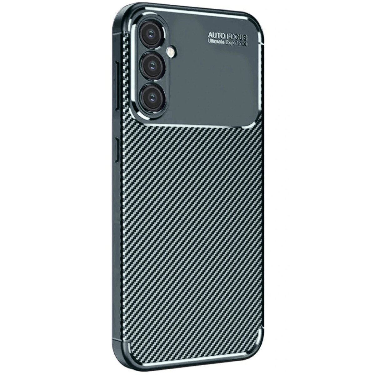 Samsung Galaxy S25 Plus Kılıf Auto Focus Karbon Kapak - Koyu Yeşil