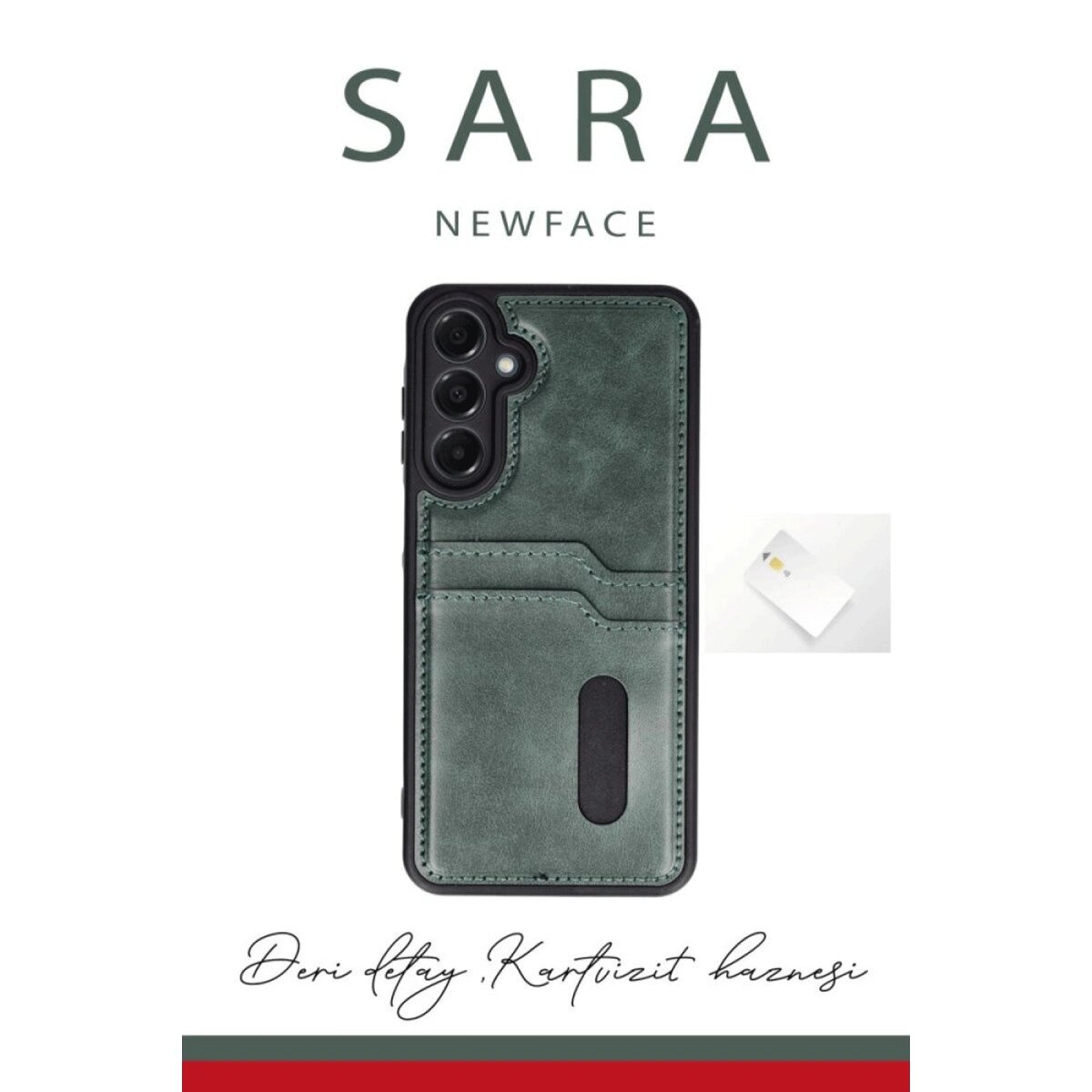 Samsung Galaxy A16 5g Kılıf Sara Kartvizitli Deri Kılıf - Taba Samsung Galaxy A16 5g Kılıf Sara Kartvizitli Deri Kılıf - Taba