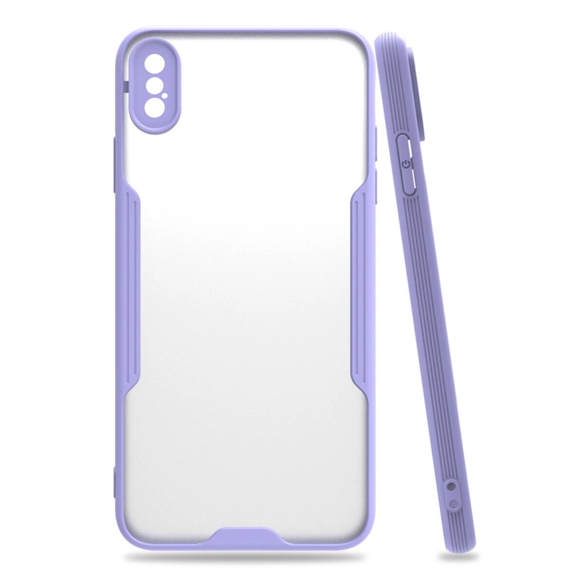 Apple İphone Xs Max Kılıf Platin Silikon - Lila
