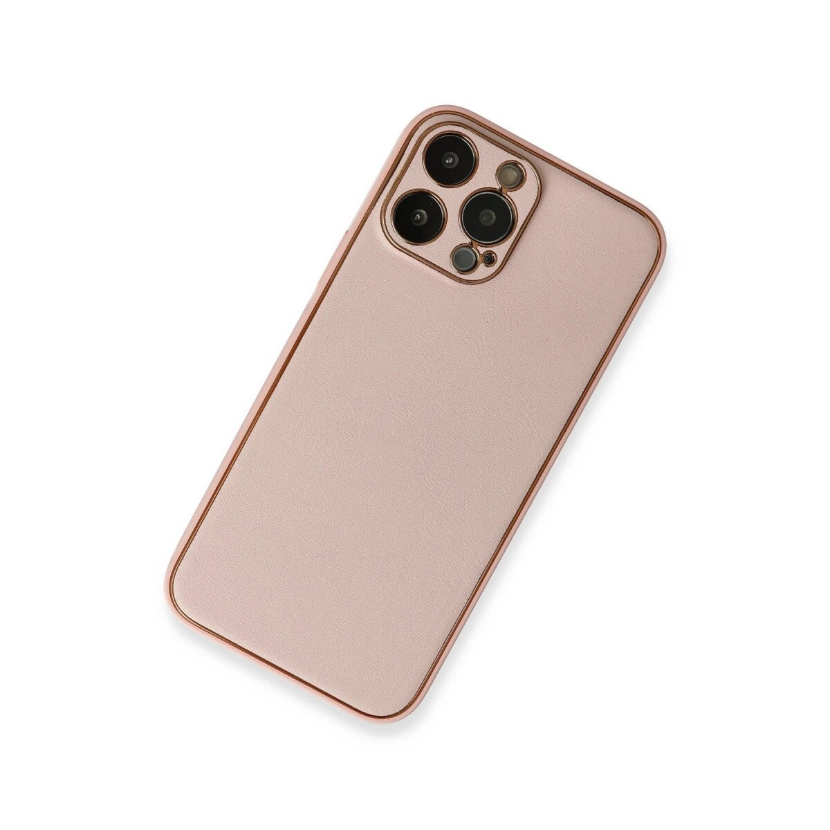 Apple İphone 13 Pro Kılıf Coco Deri Silikon Kapak - Pembe