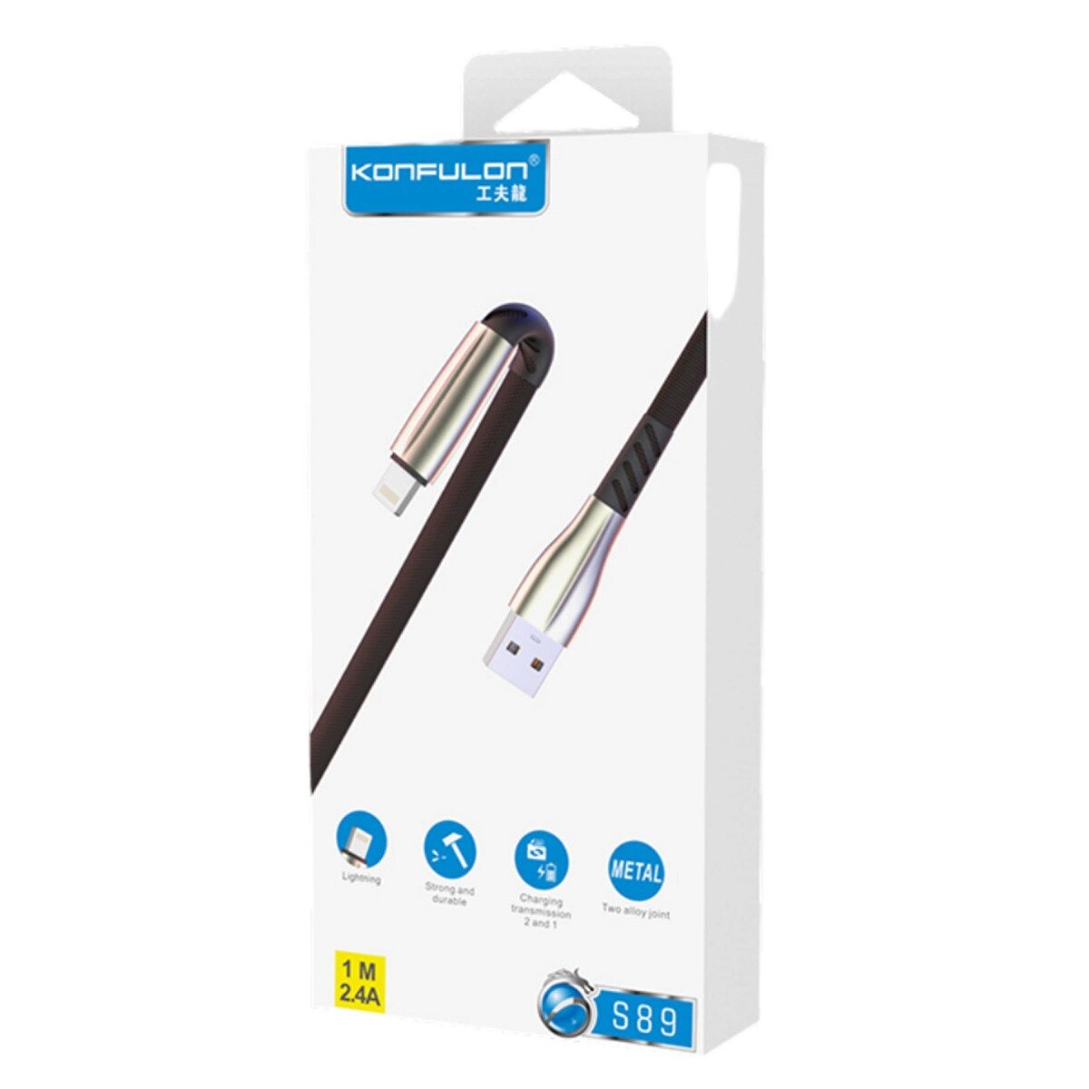 S89 Metal Uçlu Lightning Kablo İphone Uyumlu 1m 2.4a - Kırmızı S89 Metal Uçlu Lightning Kablo İphone Uyumlu 1m 2.4a - Kırmızı