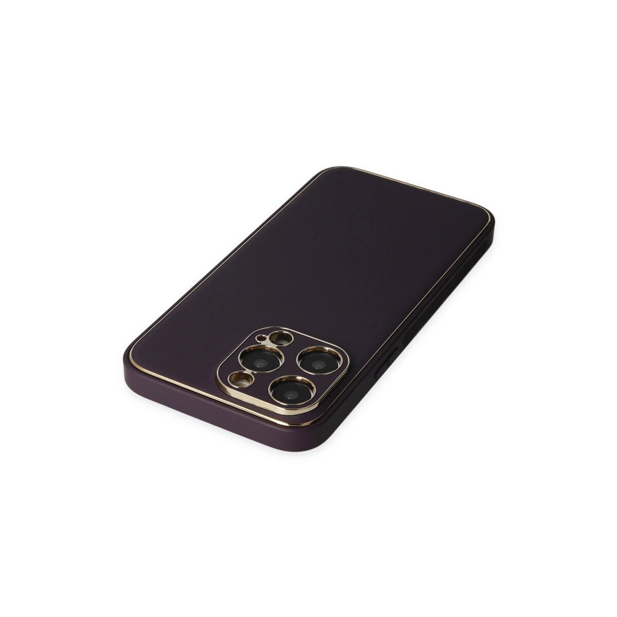 Apple İphone 13 Pro Kılıf Coco Deri Silikon Kapak - Derin Mor Apple İphone 13 Pro Kılıf Coco Deri Silikon Kapak - Derin Mor