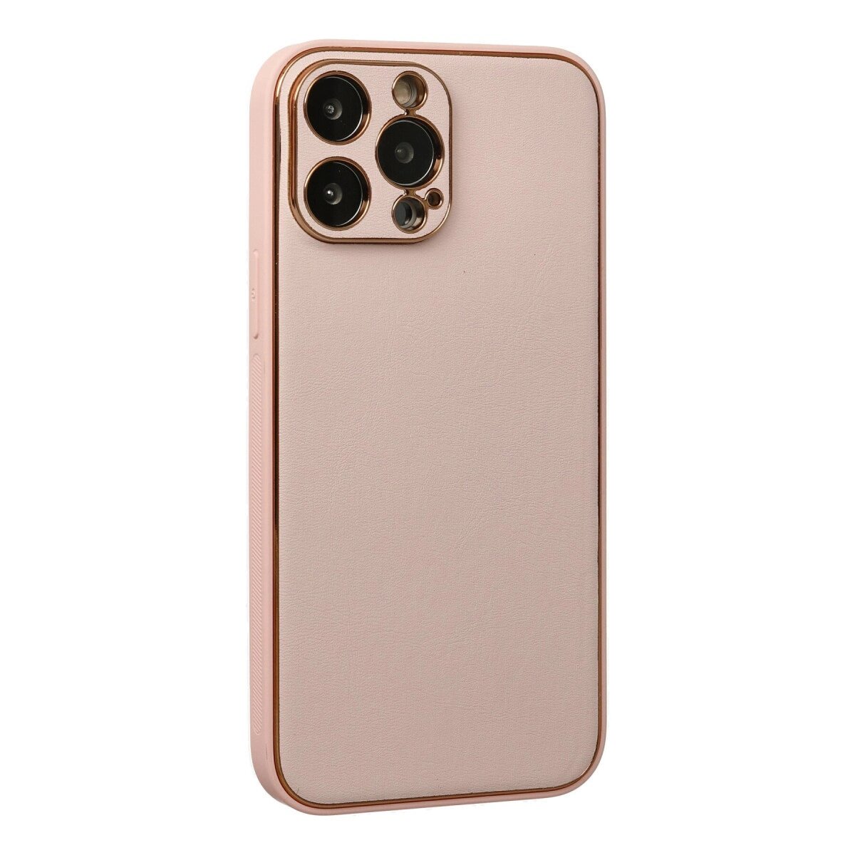 Apple İphone 13 Pro Max Kılıf Coco Deri Silikon Kapak - Pudra Apple İphone 13 Pro Max Kılıf Coco Deri Silikon Kapak - Pudra