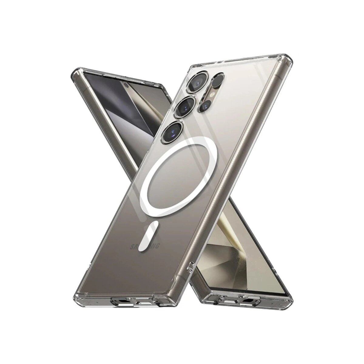 Samsung Galaxy S24 Ultra Kılıf Magneticsafe Şeffaf Silikon - Şeffaf Samsung Galaxy S24 Ultra Kılıf Magneticsafe Şeffaf Silikon - Şeffaf