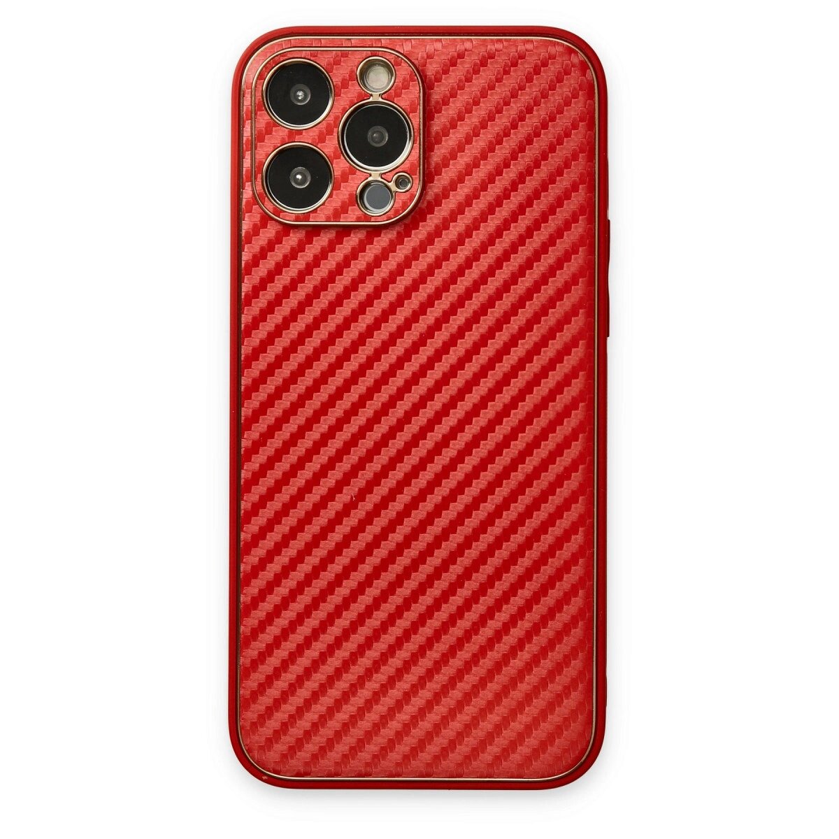 Apple İphone 13 Pro Kılıf Coco Karbon Silikon - Kırmızı Apple İphone 13 Pro Kılıf Coco Karbon Silikon - Kırmızı
